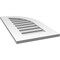 Ekena Millwork Quarter Round Top Right Surface Mount PVC Gable Vent w/ 3-1/2"W x 1"P Standard Frame, 16"W x 30"H GVPQR16X3001SF - alternate 4